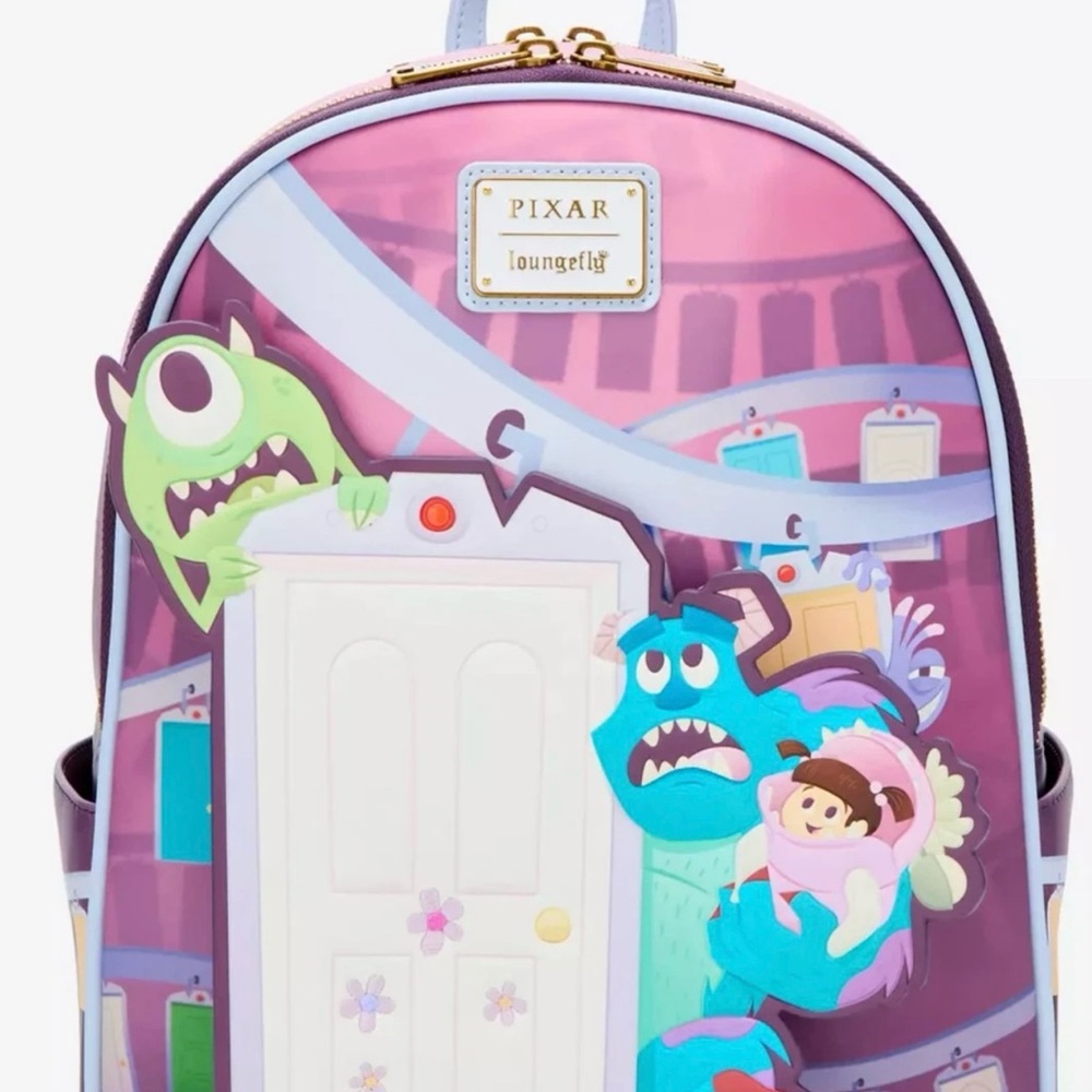 Loungefly Disney Pixar Monsters Inc Door Scene Mini Backpack Box Lunch exclusive